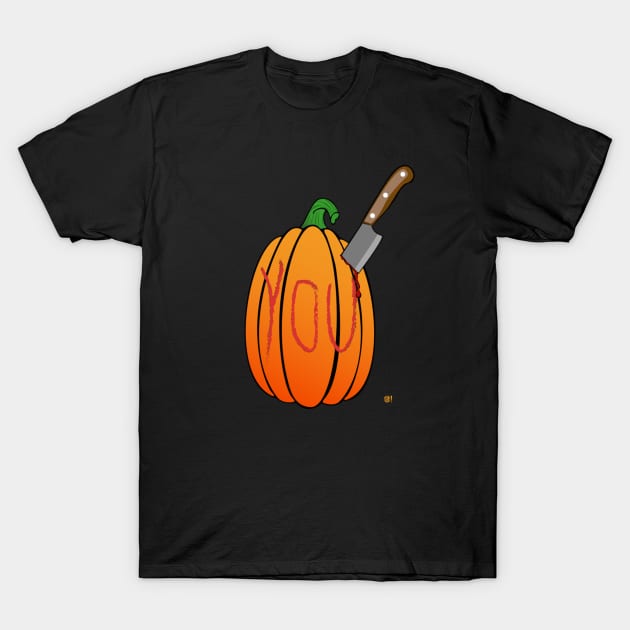 Pumpkin Head T-Shirt by MonkeyBubble